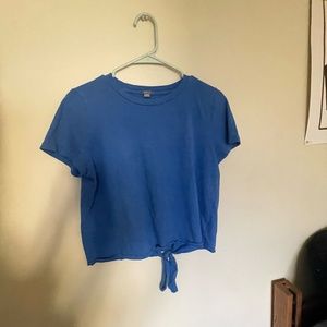 Aerie Women Blue Short Sleeve T-Shirt